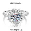S925 Sterling Silver Colorful Moissanite Ring