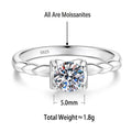 S925 Silver Colored Moissanite Bull-Head Ring