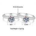 S925 Sterling Silver Six-Prong Moissanite Ring