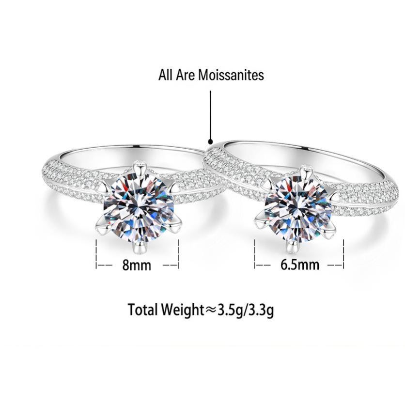 S925 "Half the Realm"  Sterling Silver Moissanite Ring