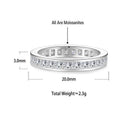 S925 Sterling Silver Six-Prong Moissanite Ring