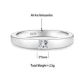 S925 Sterling Silver Moissanite Ring