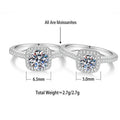 S925 Sterling Silver Princess-Cut Moissanite Ring