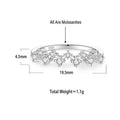 S925 Silver Moissanite "Starry Sky" Ring