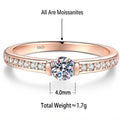 S925 Silver Micro-Pave Moissanite Ring