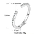 S925 Sterling Silver 18K Gold-Plated Moissanite Eternity Band