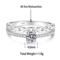 S925 Sterling Silver Chain-Style Moissanite Ring
