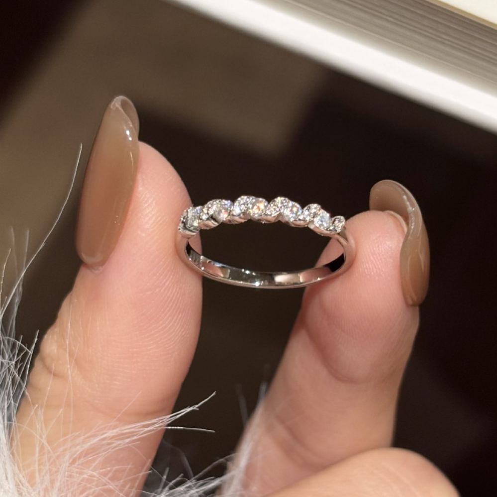S925 Sterling Silver Moissanite Twisted Rope-Style Ring