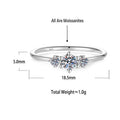S925 Sterling Silver Moissanite Engagement Ring