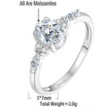 S925 Silver "Pigeon's Egg" Moissanite Ring