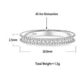S925 Silver Moissanite Eternity Band