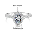 S925 Sterling Silver Moissanite Gemstone Ring