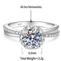 S925 Sterling Silver Moissanite Diamond Ring