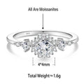S925 Sterling Silver Square Moissanite Ring