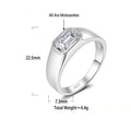 S925 Sterling Silver Moissanite Ring