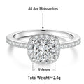 S925 Sterling Silver Square Moissanite Ring