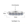 S925 Sterling Silver Moissanite Eternity Band