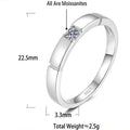 S925 Sterling Silver Six-Prong Moissanite Ring