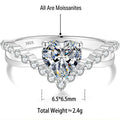S925 Sterling Silver Openwork Cross Ring with Moissanite
