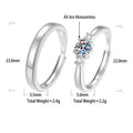 S925 Sterling Silver Moissanite Couple's Rings