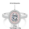 S925 Sterling Silver Oval Moissanite Ring