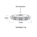 S925 Sterling Silver Closed-Band Oval Moissanite Ring