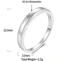 S925 Sterling Silver Six-Prong Moissanite Ring