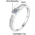 S925 Silver Moissanite Couple's Ring Set