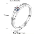 S925 Silver Moissanite Couple Rings