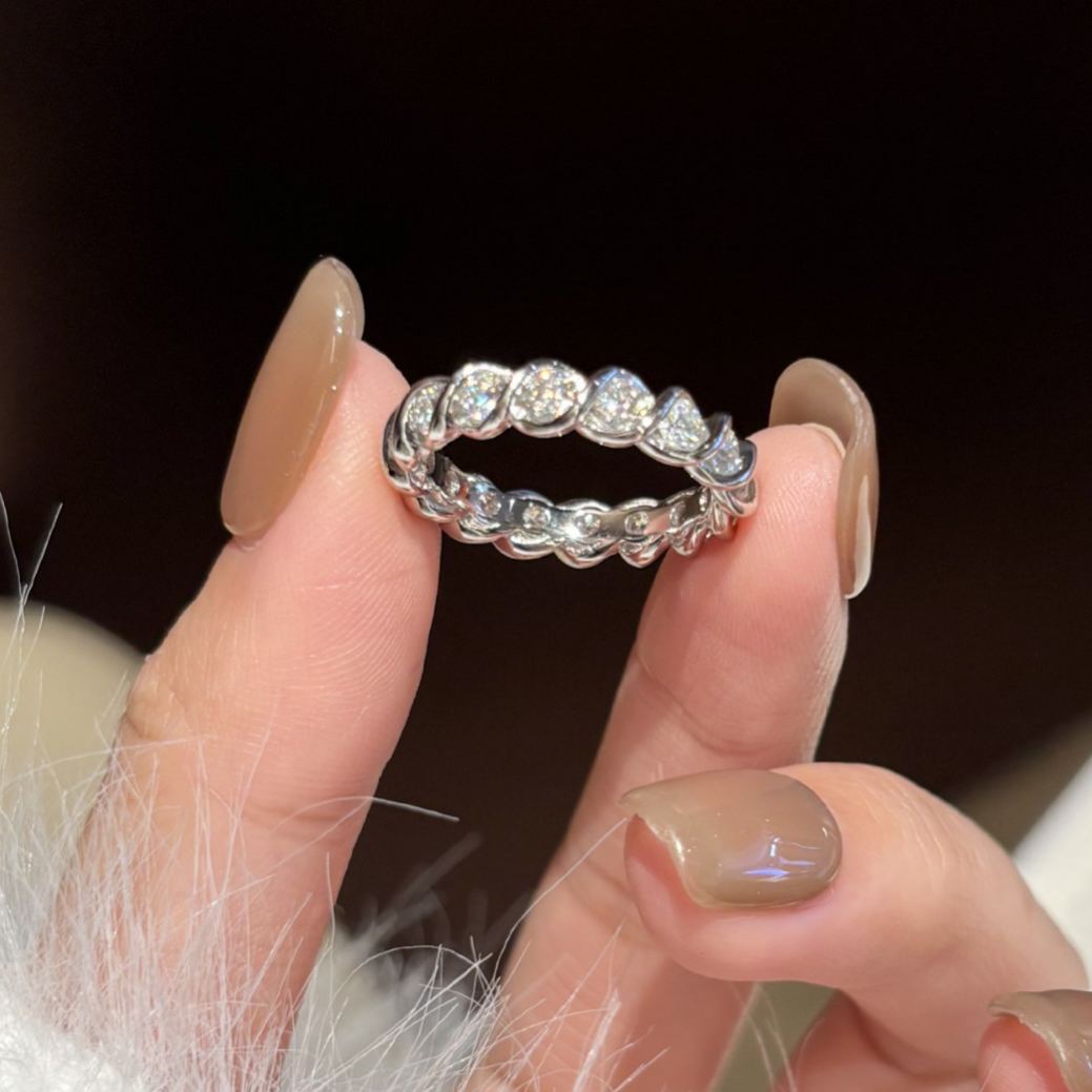 S925 Sterling Silver Moissanite Wedding and Engagement Ring