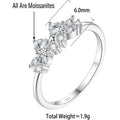 S925 Sterling Silver Moissanite Ring
