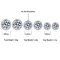 S925 Sterling Silver Round Moissanite Stud Earrings