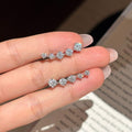 S925 Sterling Silver Curved D-Color Moissanite Stud Earrings