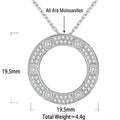 S925 Silver "Starry Sky" Moissanite Necklace with Circular Pendant
