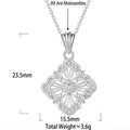 S925 Sterling Silver Openwork Mesh Four-Leaf Clover Moissanite Necklace