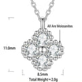 S925 Sterling Silver Four-Leaf Clover Moissanite Necklace