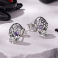 S925 Silver Mysterious Skull Halloween Stud Earrings