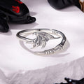 S925 Sterling Silver Halloween Devil Wing Open Ring
