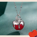 S925 Sterling Silver Openable Christmas Apple Necklace