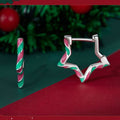S925 Sterling Silver Christmas Star Earrings