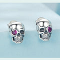 S925 Sterling Silver Halloween Skull Earrings