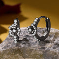 S925 Silver Halloween Rose Zircon Earrings