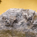S925 Sterling Silver Halloween Bat Zircon Stud Earrings