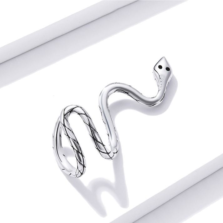 S925 Sterling Silver Mysterious Serpent Halloween Ear Cuff(Single unit)