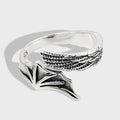 S925 Sterling Silver Halloween Angel and Devil Wing Open-Style Matching Rings