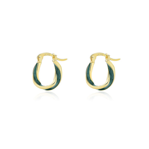 Irregular Enamel-Drip Earrings