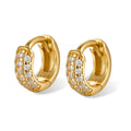 Three-Row Pave Huggie Hoop Earrings – image 6