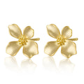 Satin Floral Stud Earrings