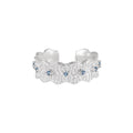 Textured Lace CZ Open Ring – image 5