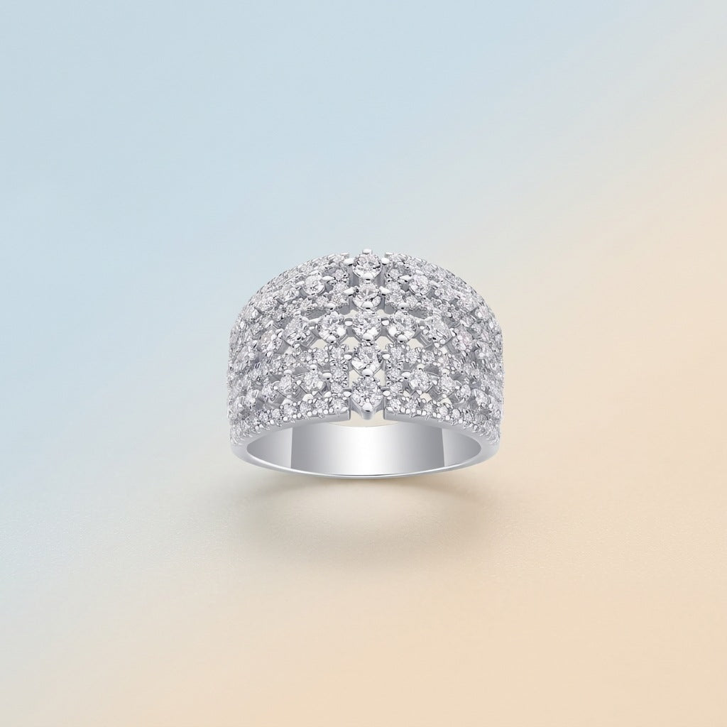 Large 133-Stone Moissanite Ring – wholesale moissanite rings